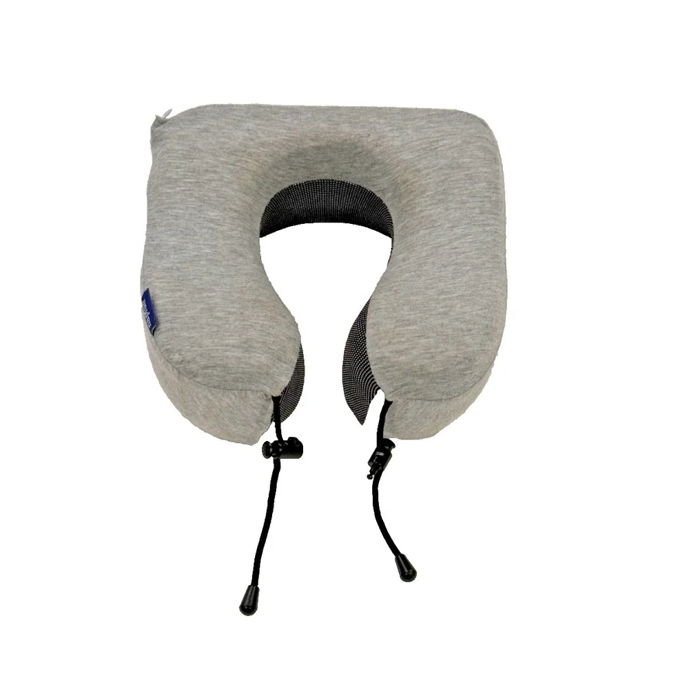 Napfun Travel Pillow; Memory Foam; Grey; Removable/Washable Zipper‎ Cover